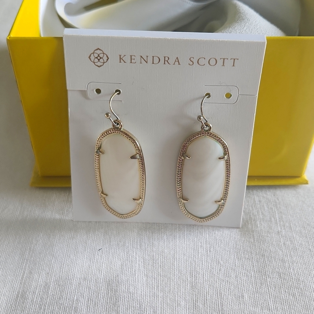 Kendra scott white earrings